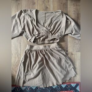 SHEIN Tan Textured Two Piece